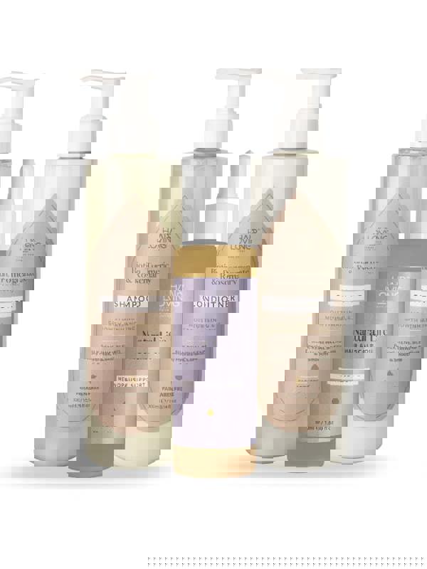 Hair Loving Shampoo & Conditioner + Natural Life Hair Oil Trio – With Biotin, Rosemary & Pomegranate To Nourish, Strengthen & Revive Menopause Hair