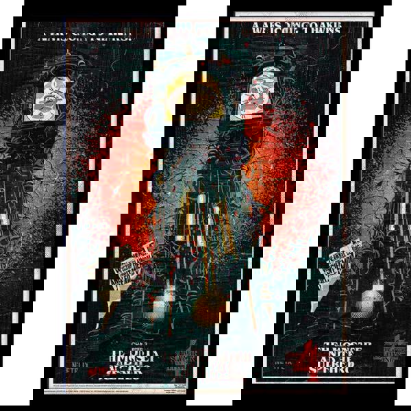 Stranger Things The Monster And The Superhero Print - Black/Red/Gold - 