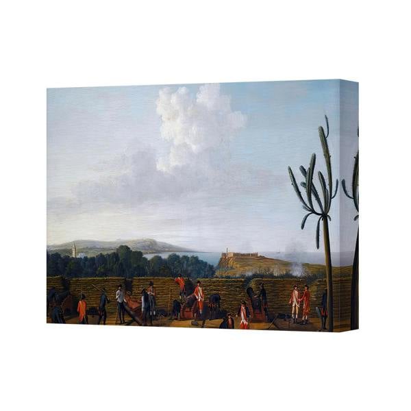Benjamin Tate Design Historic Battlefield Scene Canvas Print With Soldiers And Cannons