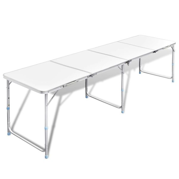 Berkfield Foldable Camping Table Height Adjustable Aluminium 240 x 60 cm