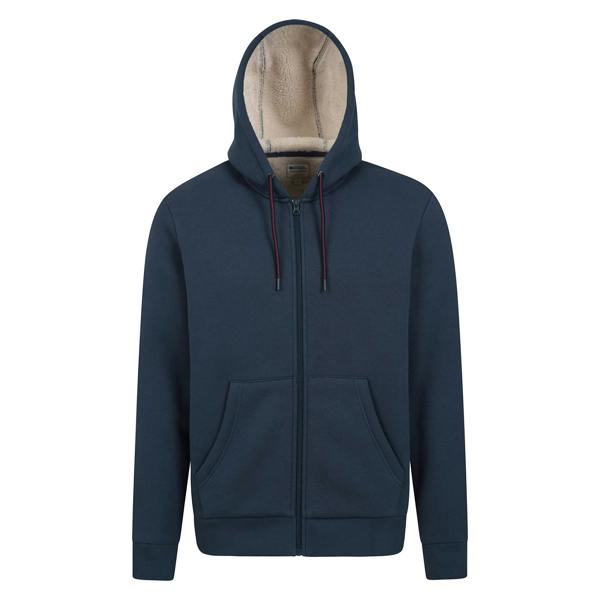 Mountain Warehouse Mens Dalton Borg Lined Full Zip Hoodie - Navy - 