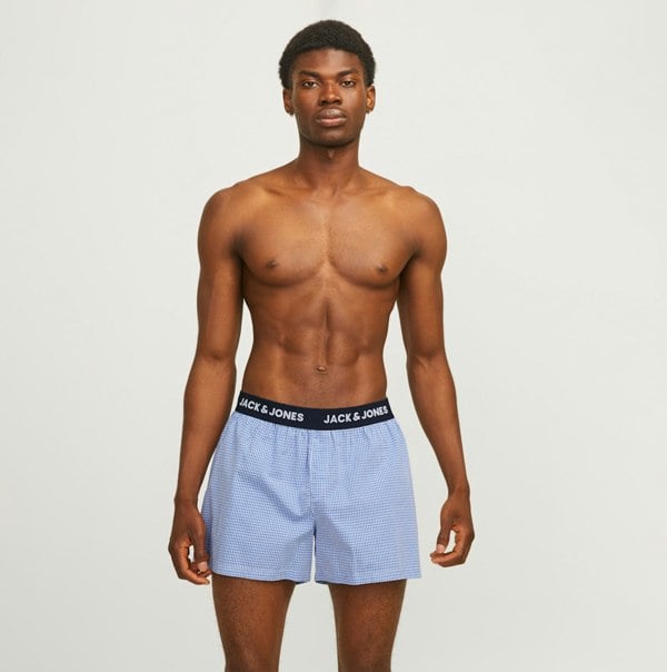 Jack & Jones HECTOR WOVEN Mens 3 Pack Trunks Navy Blazer