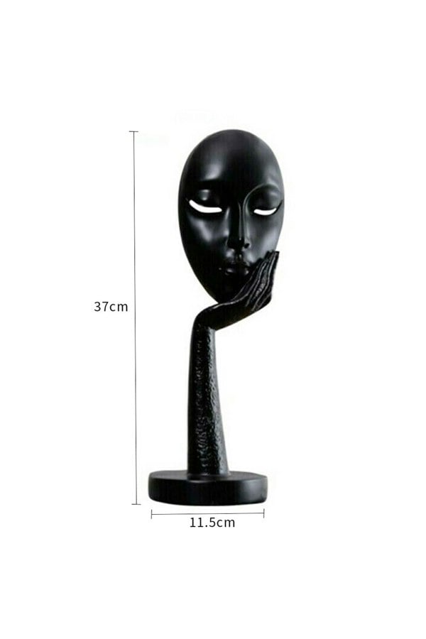 Living and Home 11.5cm Dia x 37cm H Abstract Art Resin Mask Ornaments Meditation Sculpture