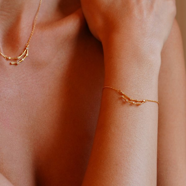 Gold Trip Capricorn Zodiac Constellation Bracelet