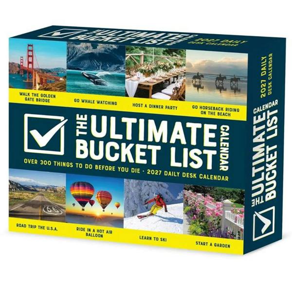 Bucketlist Desk Calendar 2027, Desk Calendars, Day To View, Lifestyle, Gift