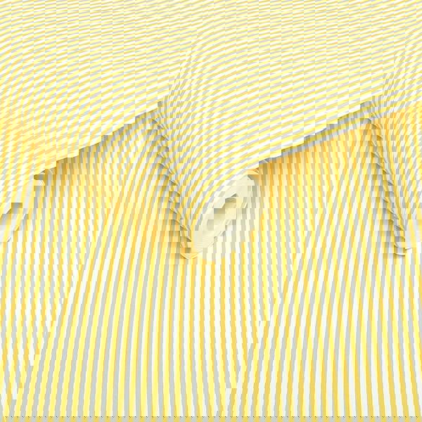 Joules Country Critters Ticking Stripe Wallpaper - Lemon - 10m