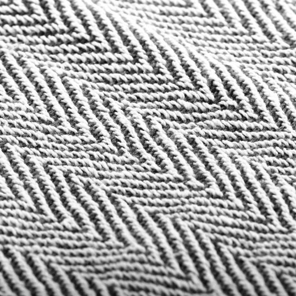 Berkfield Throw Cotton Herringbone 160x210 cm Navy Blue