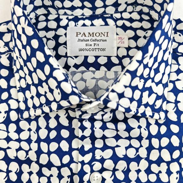 Blue and White Checkered Print Shirt