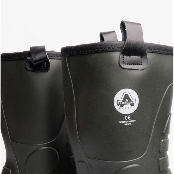Amblers Safety FS97 Wellington Boots Safety Rigger Wellington Boots in Green