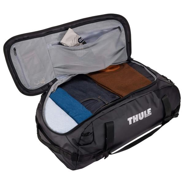 Thule Chasm 70L Duffel Bag Black Travel Luggage Backpack Recycled