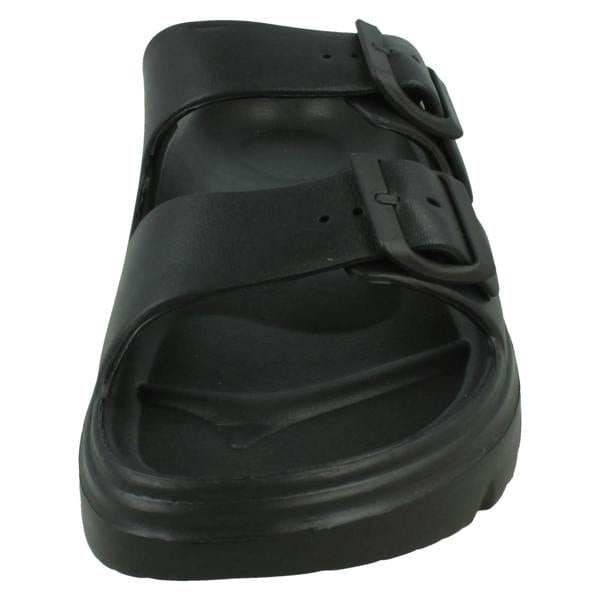 Spot On Ladies Spot On Casual Buckle Detail Sliders Sandals F12101