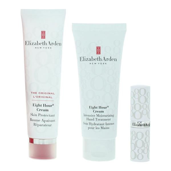 Elizabeth Arden Eight Hour Cream Gift Set Face Cream 50ml, Hand Cream 75ml and Lip Protect