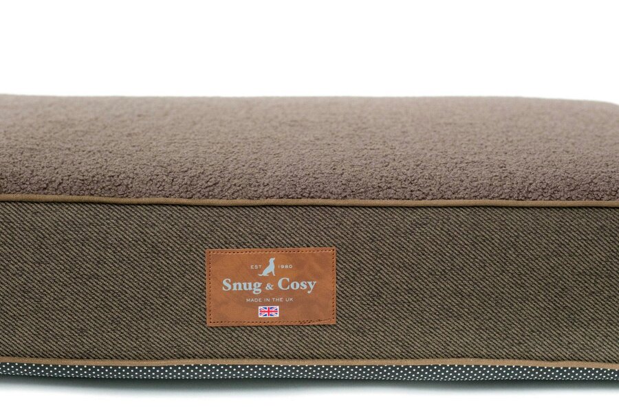 Snug and Cosy Pets Heritage Tweed Orthopaedic Pet Lounger - Comfort & Support