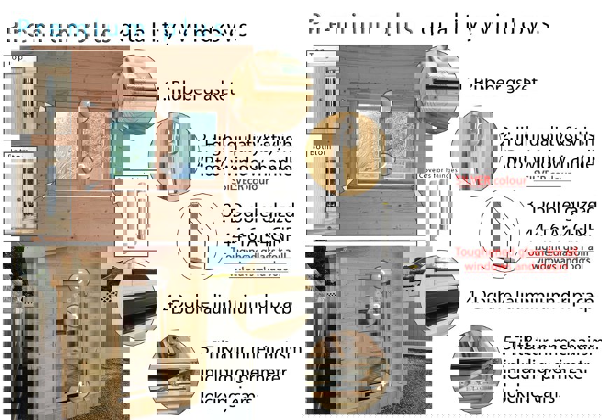 Shire Lukne 9x9 Corner log Cabin 44mm Cladding