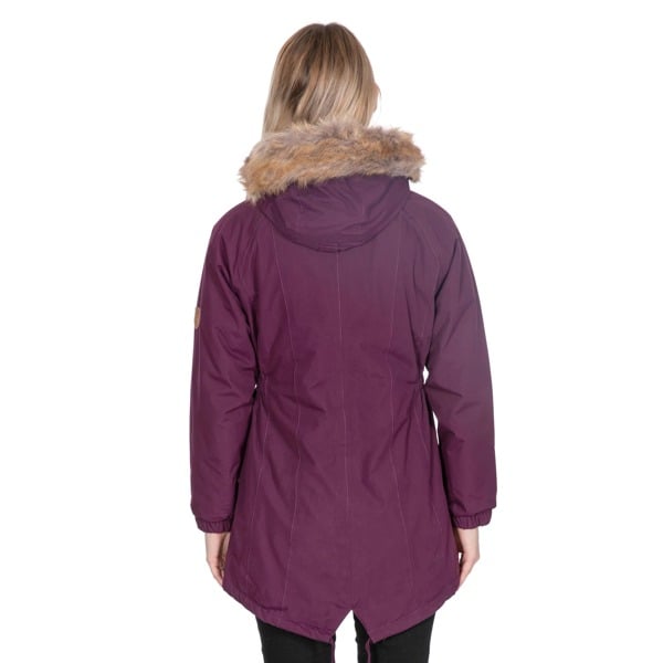 Trespass Womens/Ladies Celebrity Insulated Longer Length Fleece Lined Parka Jacket - Potent Purple