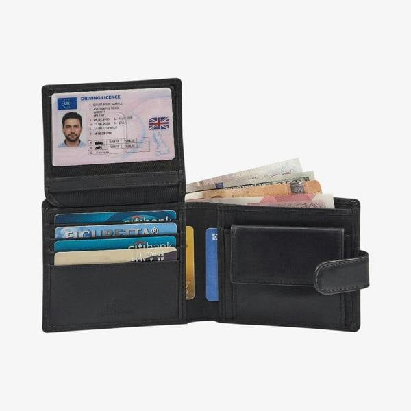 Classic flap over wallet for men with note compartment 