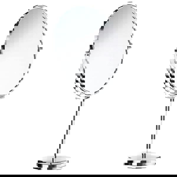 Polished chrome freestanding mirror