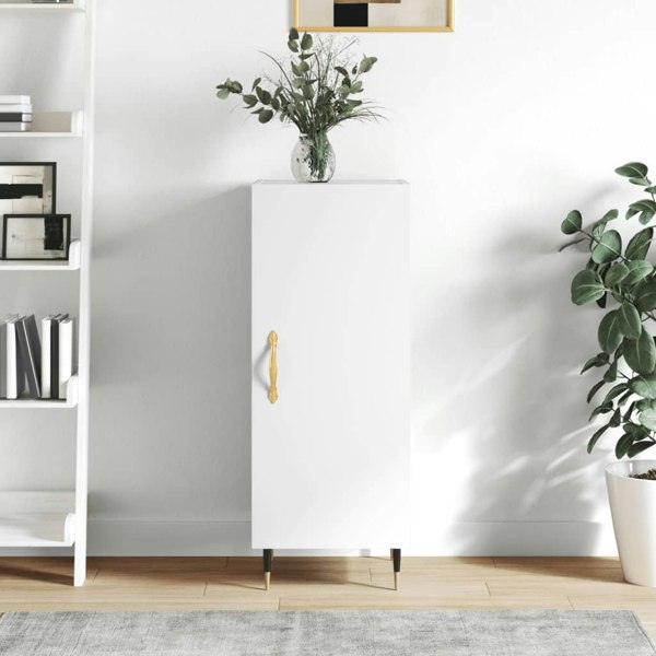 Berkfield Sideboard High Gloss White 34.5x34x90 cm Engineered Wood