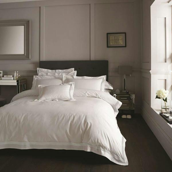 Smart Living Devore Duvet Cover and Pillowcase Set - White/Grey