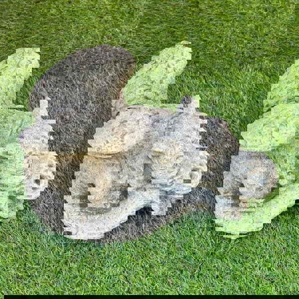 Enchanting  Dreaming Dragon Stone Cast Statue Small Outdoor Ornament Garden Sculpture