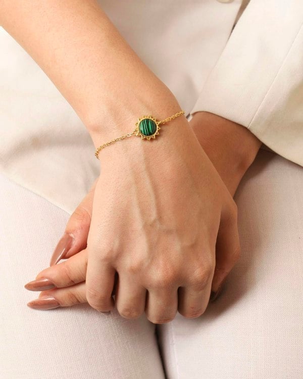 Stellar Elegance - Chakra Bracelet Malachite - Lila Rasa