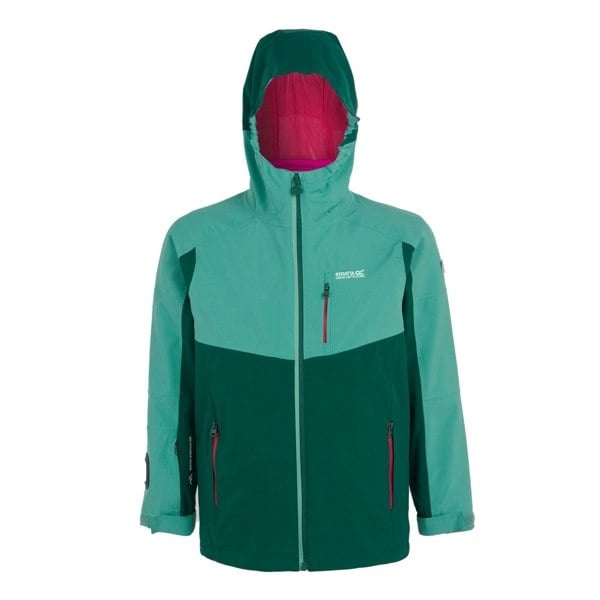 Regatta Girls Trekktain 3 in 1 Waterproof Jacket - Rainforest/Dusty Green