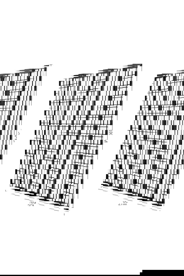 Living and Home 6-Panel Black Solid Wood Folding Room Divider Screen