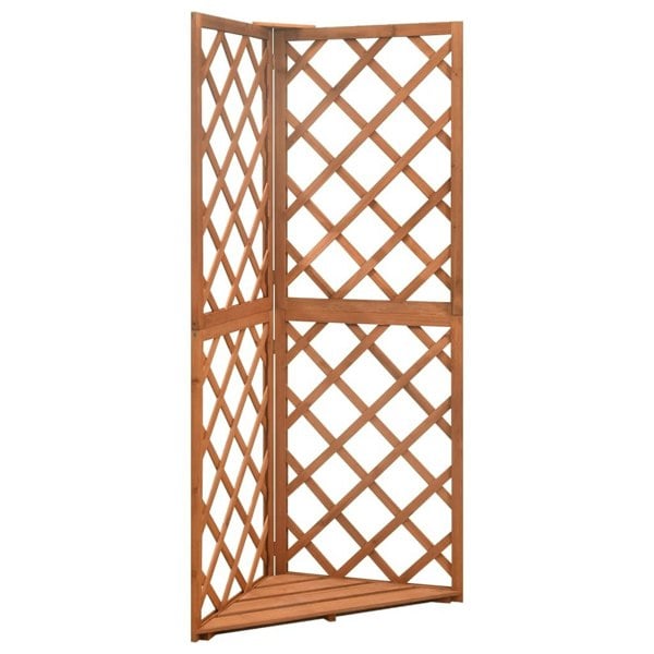 Berkfield Corner Trellis 50x50x145 cm Solid Fir Wood