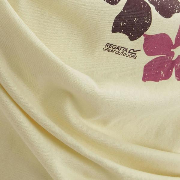 Regatta Womens/Ladies Filandra VX Shadow Flower T-Shirt - Light Vanilla - 
