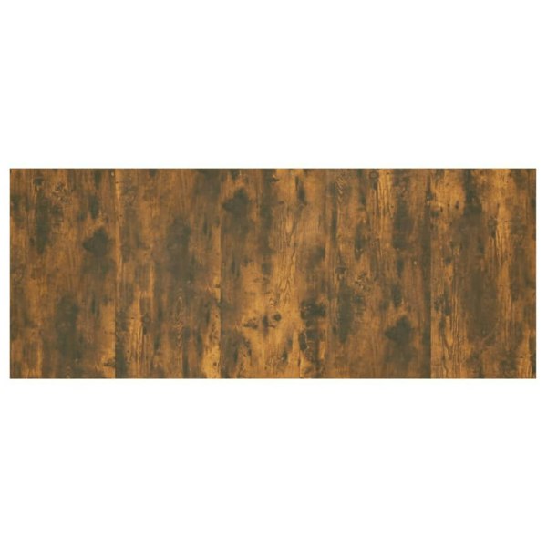 Berkfield Bed Headboard with Cabinets Smoked Oak Engineered Wood