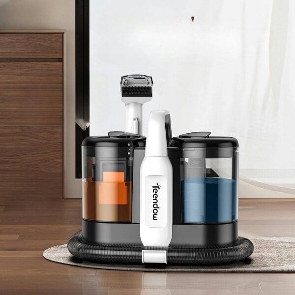 Teendow Portable Carpet Cleaner with Suction Function - 500W, 11000Pa, for Carpet, Sofa & Upholstery, Black