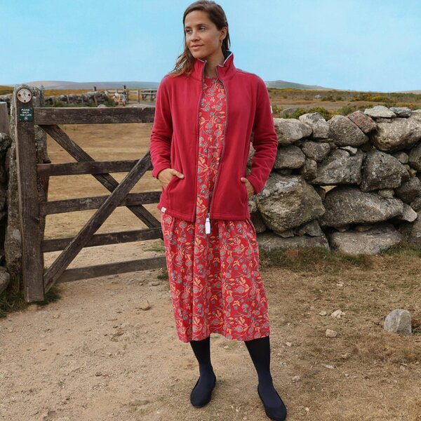 Lazy Jacks LJ534 - Printed Midi Dress - Garland Flowers