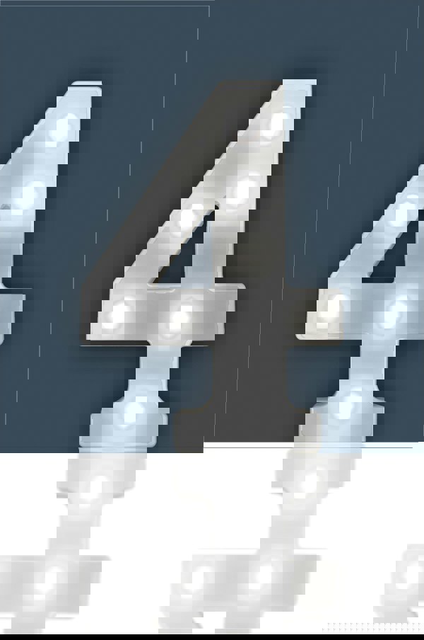 St Helens Battery Operated 3D LED Number 4 Light