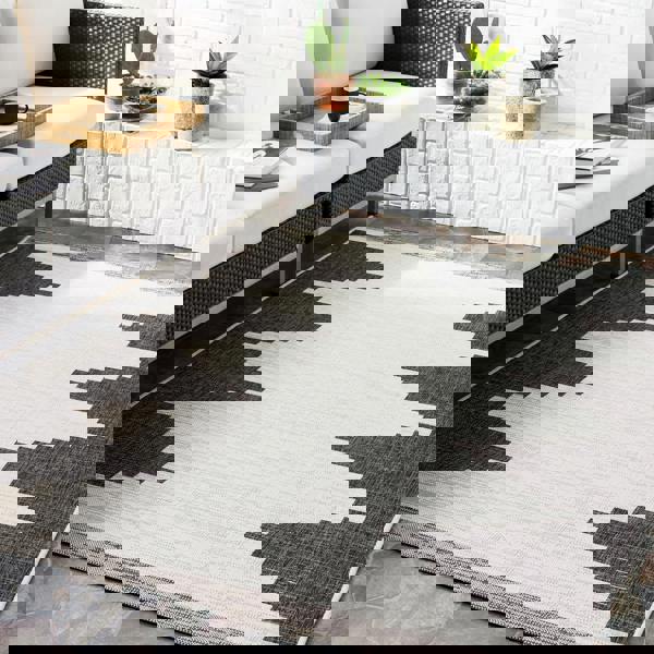 Livabliss Eagean-Modern Black Grey White Charcoal In- & Outdoor Rug