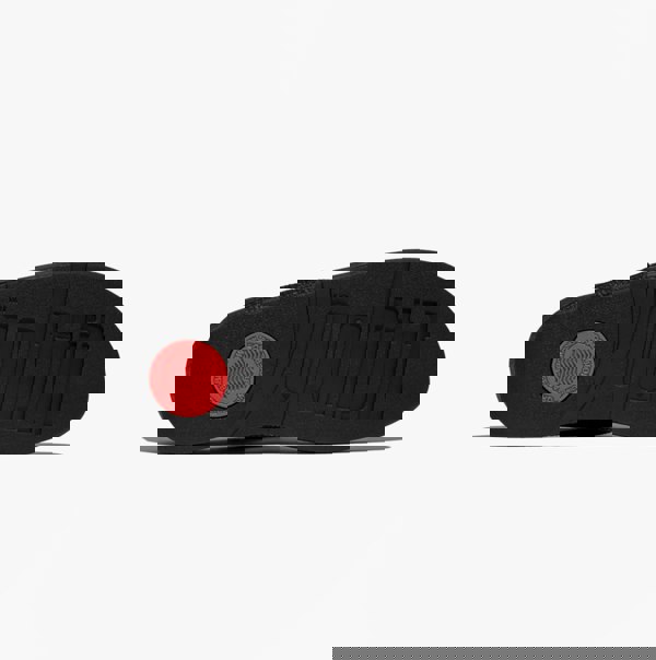 FitFlop LULU CRINKLED-SHIMMER Ladies Toe Post Sandals Metallic Black