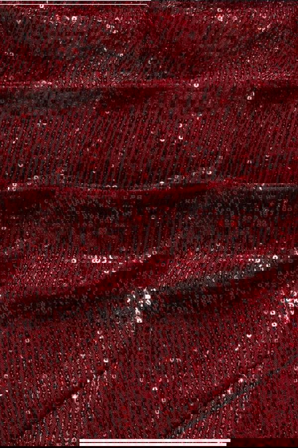 Bardot Sequin Pleated Maxi Dress - Wine DR3643A