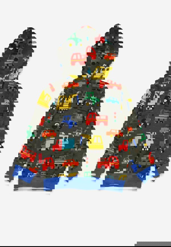 Organic Transport Print Hoodie - Toby Tiger