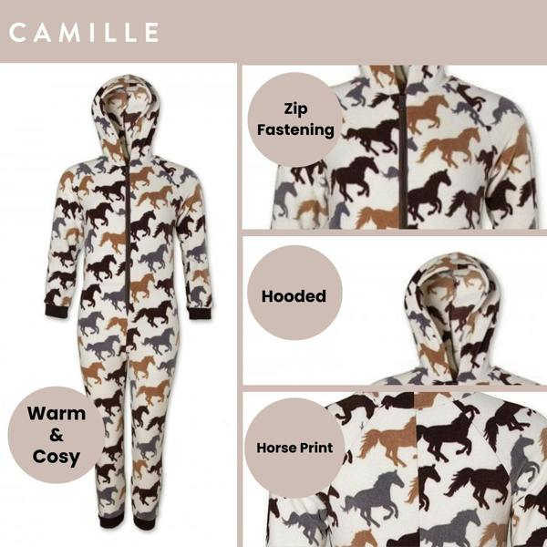 Camille Childrens Horse Print Onesie Pyjama Sets