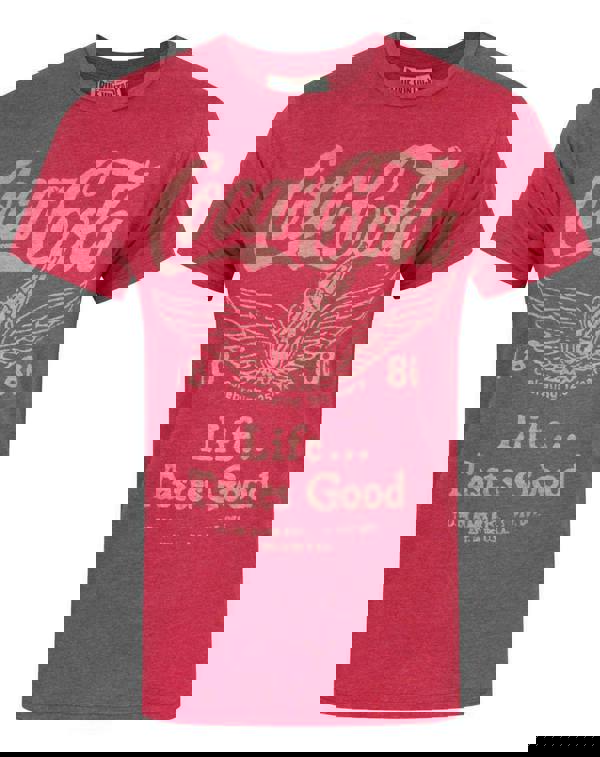 Junk Food Clothing Mens Red Logo Short Sleeved T-Shirt