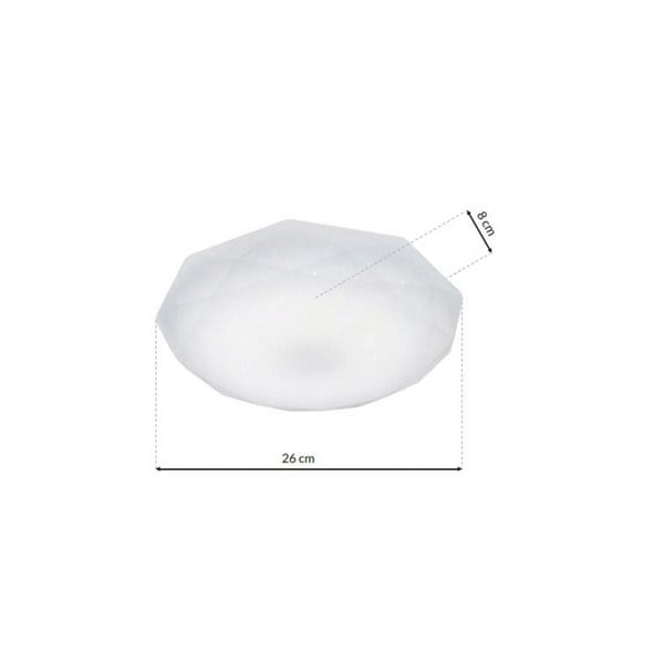 Milagro Hex 26CM 12W(70W) Ceiling Lamp A Highly Efficient Modern Ceiling Lamp With Low Energy LED Light Source Included