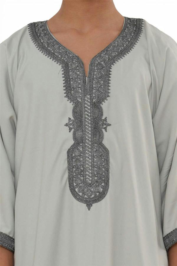 Infinity Leather Kids Boys Moroccan Thobe Robe Eid Djellaba Gandoura Jubba- K-HM65