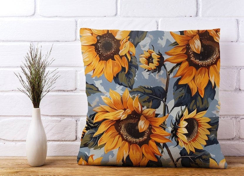 Warren Reed Sunflowers On A Sunny Day Cushions