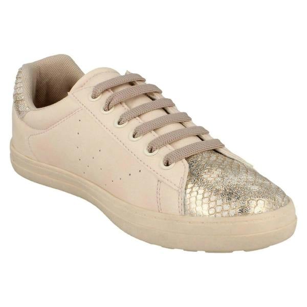 Spot On Ladies Spot On Synthetic Snake Design Casual Trainers