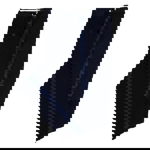 David WeJ Plain Dress Trousers with Side Adjusters - Navy