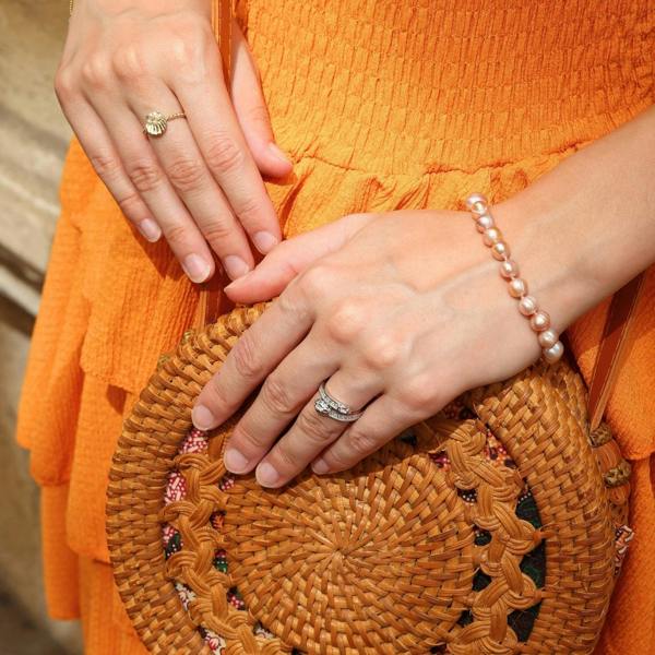 Spero London Scallop Shell Pearl Sterling Silver Ring