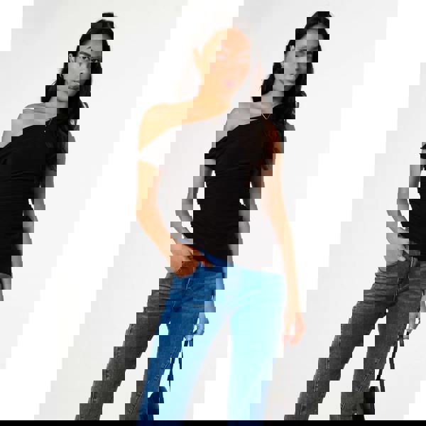 Pink Vanilla Asymmetric Butterfly Hem Top