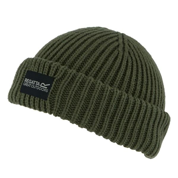 Regatta Childrens/Kids Connora Fisherman Logo Beanie - Olive Green - 