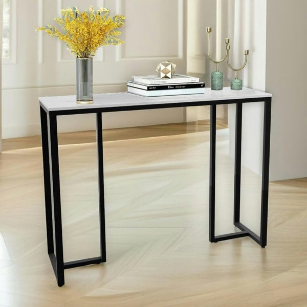 Rafaelo Mobilia Faux Marble Console Table