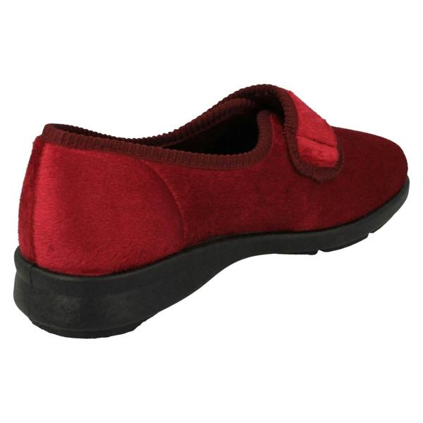 DB Shoes Ladies DB Shoes 2V Fitting Strap Fastening Slippers Caroline 2
