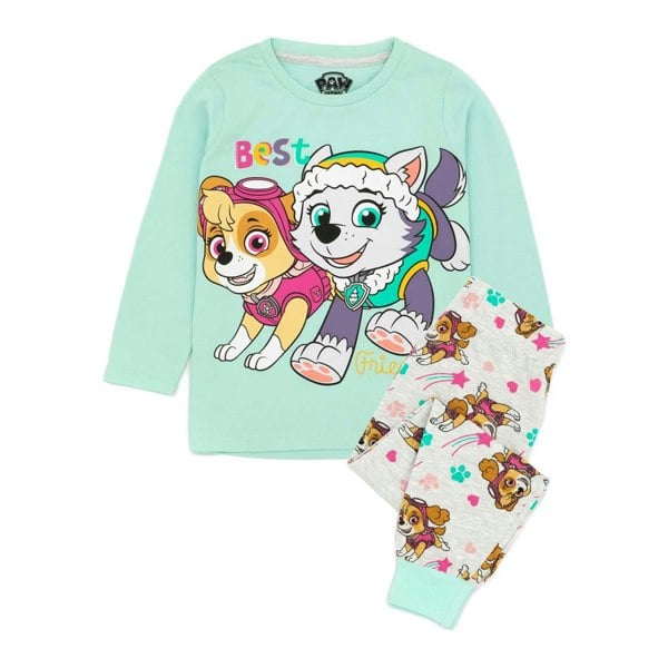 Paw Patrol Childrens/Kids Skye & Everest Long-Sleeved Pyjama Set - Teal/Grey